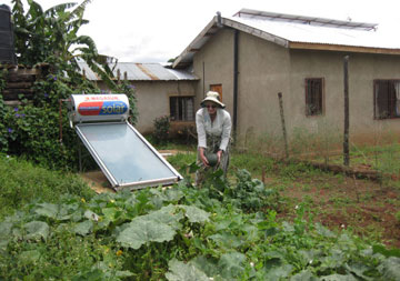 Oursler has introduced organic gardening methods and solar energy to her complex in Tanzania.
