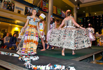 Allegheny College students combine fashion with waste recycling through the annual
