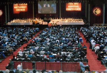 The 1992 United Methodist General Conference held in Louisville, Ky. celebrated the opening of Africa University.  A file photo courtesy of the United Methodist Commission on Archives and History.