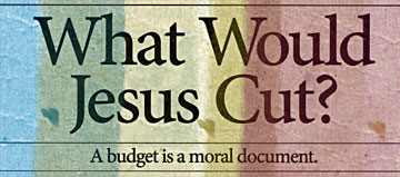 Sojourners, a faith-based social justice organization, took out a full-page ad in the Feb. 28 issue of Politico, a publication devoted to politics. A web-only photo courtesy of Sojourners.