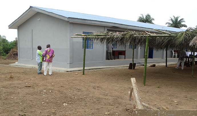The new United Methodist primary school in Sayllu, Sierra Leone, will be ready to receive students at the beginning of the school year in September. Photo by Phileas Jusu, UMNS.