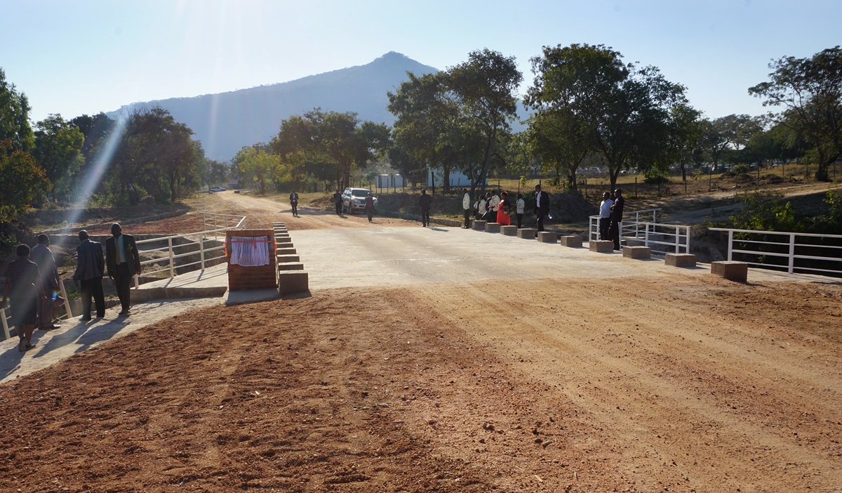 A new bridge connecting United Methodist Marange High School near Mutare, Zimbabwe, to the local community will help children cross a flooded river during the rainy season. Photo by Kudzai Chingwe, UMNS.