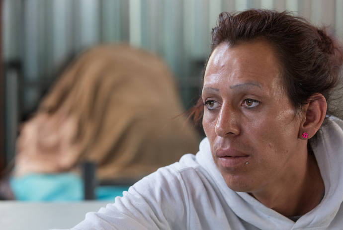 Marco Antonio Aguila Rodriguez recalls his experiences on "The Beast," an informal network of freight trains that immigrants used to traverse Mexico on the way to the U.S.  Photo by Mike DuBose, UMNS.