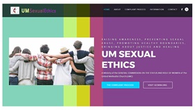 Screen image of the UM Sexual Ethics site, courtesy of GCSRW.