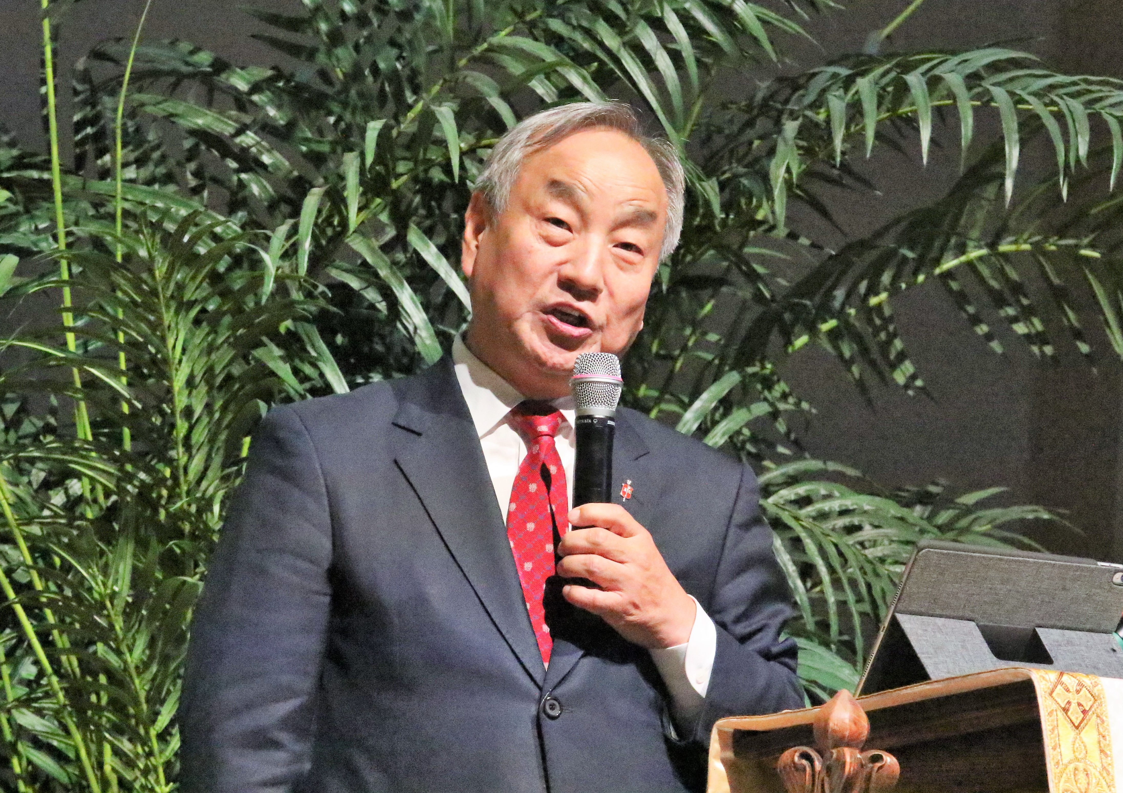 위스컨신 연회의 정희수 감독. 사진 김응선 목사, UMNS.