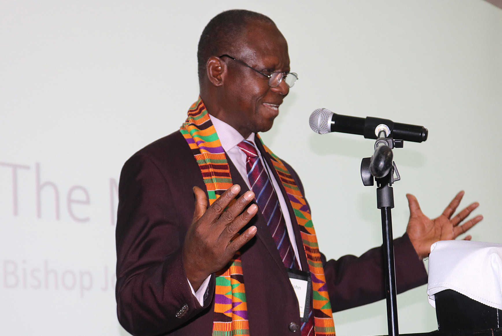 Sierra Leone Bishop John K. Yambasu speaks during the United Methodist Africa agricultural summit Jan. 13-16 in Johannesburg, South Africa. Photo by Eveline Chikwanah, UMNS.