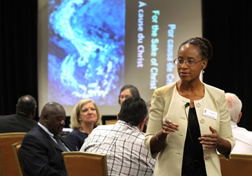 The Rev. Kennetha J. Bigham-Tsai attends a Connectional Table meeting in 2015. Bigham-Tsai, who was a Connectional Table member before becoming its top executive, helped develop the recommended allocations of the 2021-24 general church budget. File photo by Kathleen Barry, UMNS. The Rev. Kennetha J. Bigham-Tsai attends a Connectional Table meeting in 2015. Bigham-Tsai, who was a Connectional Table member before becoming its top executive, helped develop the recommended allocations of the 2021-24 general church budget. File photo by Kathleen Barry, UMNS.