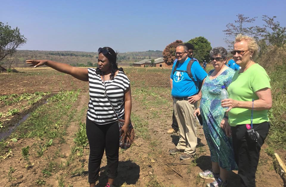 Lorraine Charinda, a missionary from Zimbabwe, shows visitors from the West Ohio Conference around Kamisamba Farm in North Katanga, Congo. West Ohio is the partner conference of the North Katanga and Tanganyika conferences. Photo courtesy of Lorraine Charinda. Lorraine Charinda, a missionary from Zimbabwe, shows visitors from the West Ohio Conference around Kamisamba Farm in North Katanga, Congo. West Ohio is the partner conference of the North Katanga and Tanganyika conferences. Photo courtesy of Lorraine Charinda.
