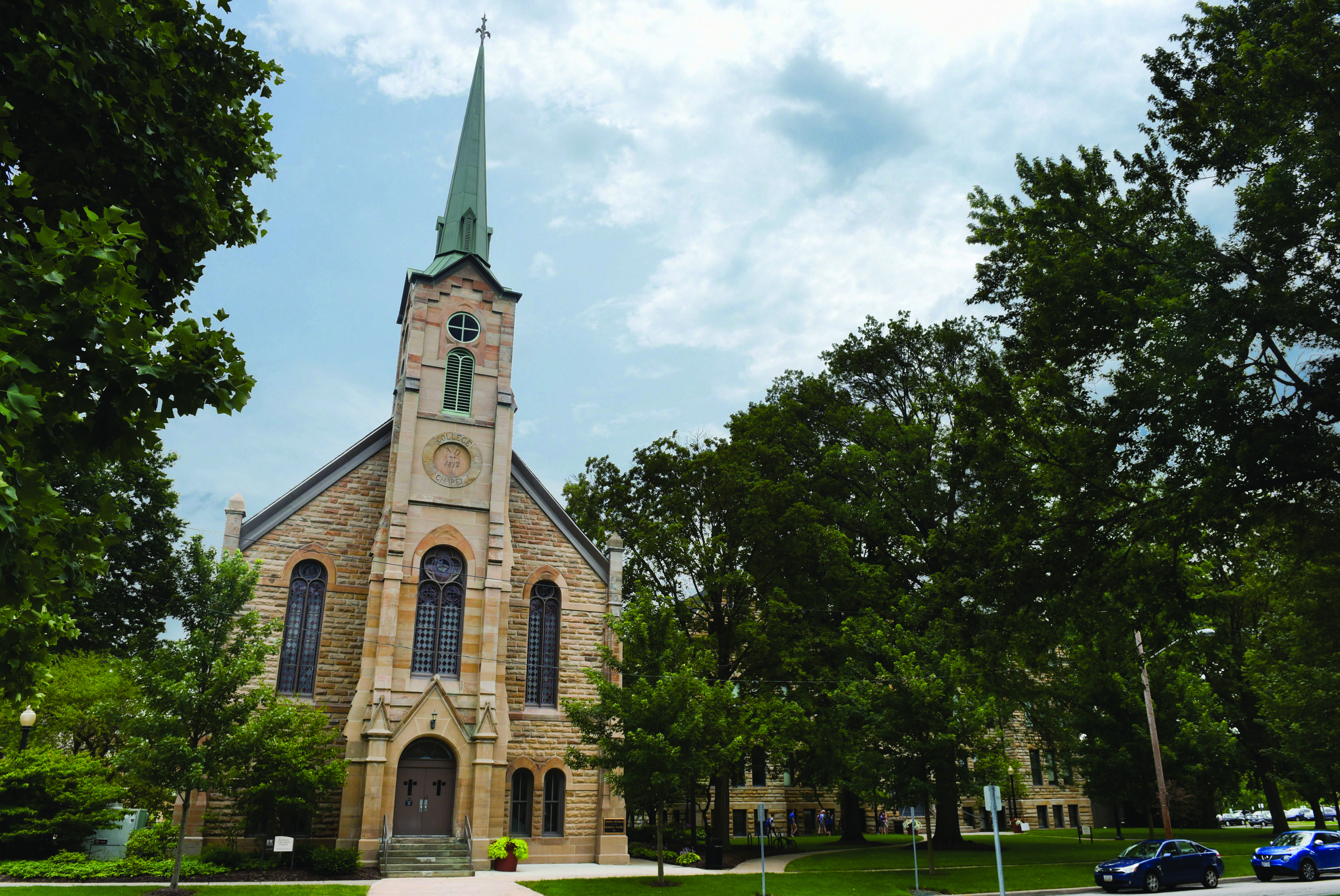 Lindsay Crossman Chapel on Seminary Street at Baldwin Wallace college.  Photo courtesy of Baldwin Wallace University.