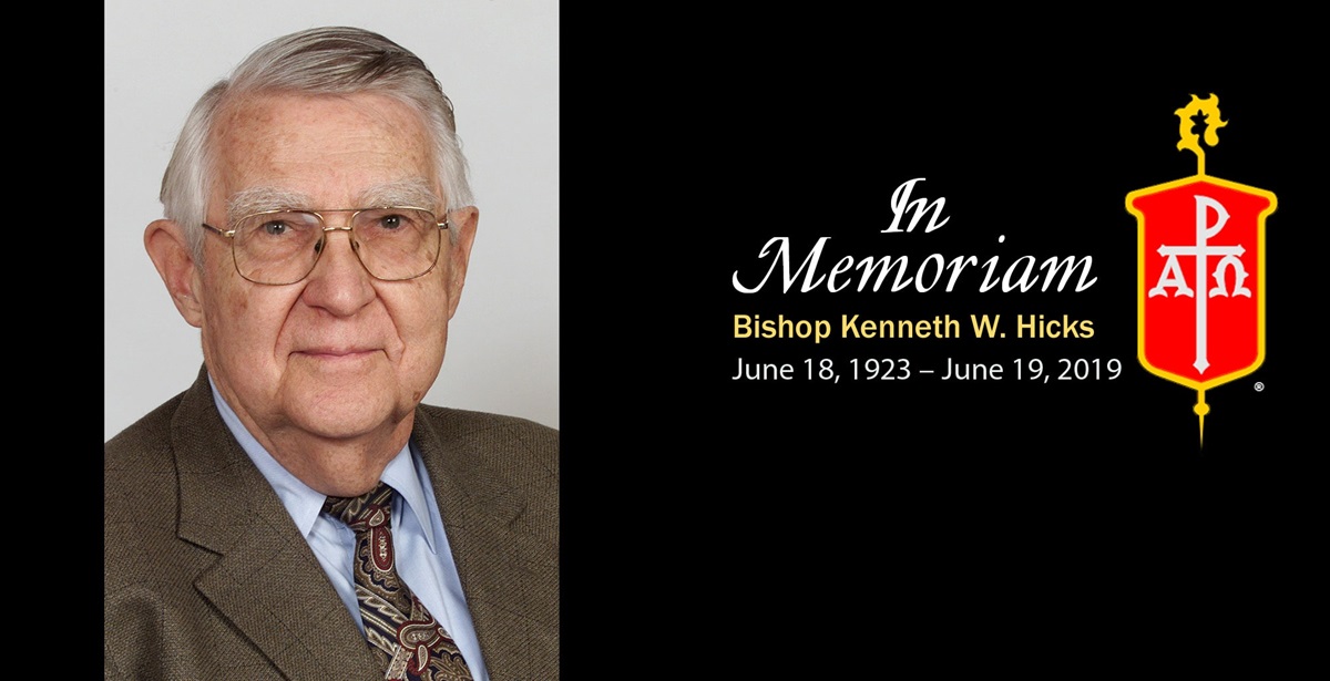 Bishop Kenneth W. Hicks, who led conferences in Arkansas and Kansas, is remembered for his good humor and passion for peace. Photo courtesy of the Council of Bishops. Bishop Kenneth W. Hicks, who led conferences in Arkansas and Kansas, is remembered for his good humor and passion for peace. Photo courtesy of the Council of Bishops.