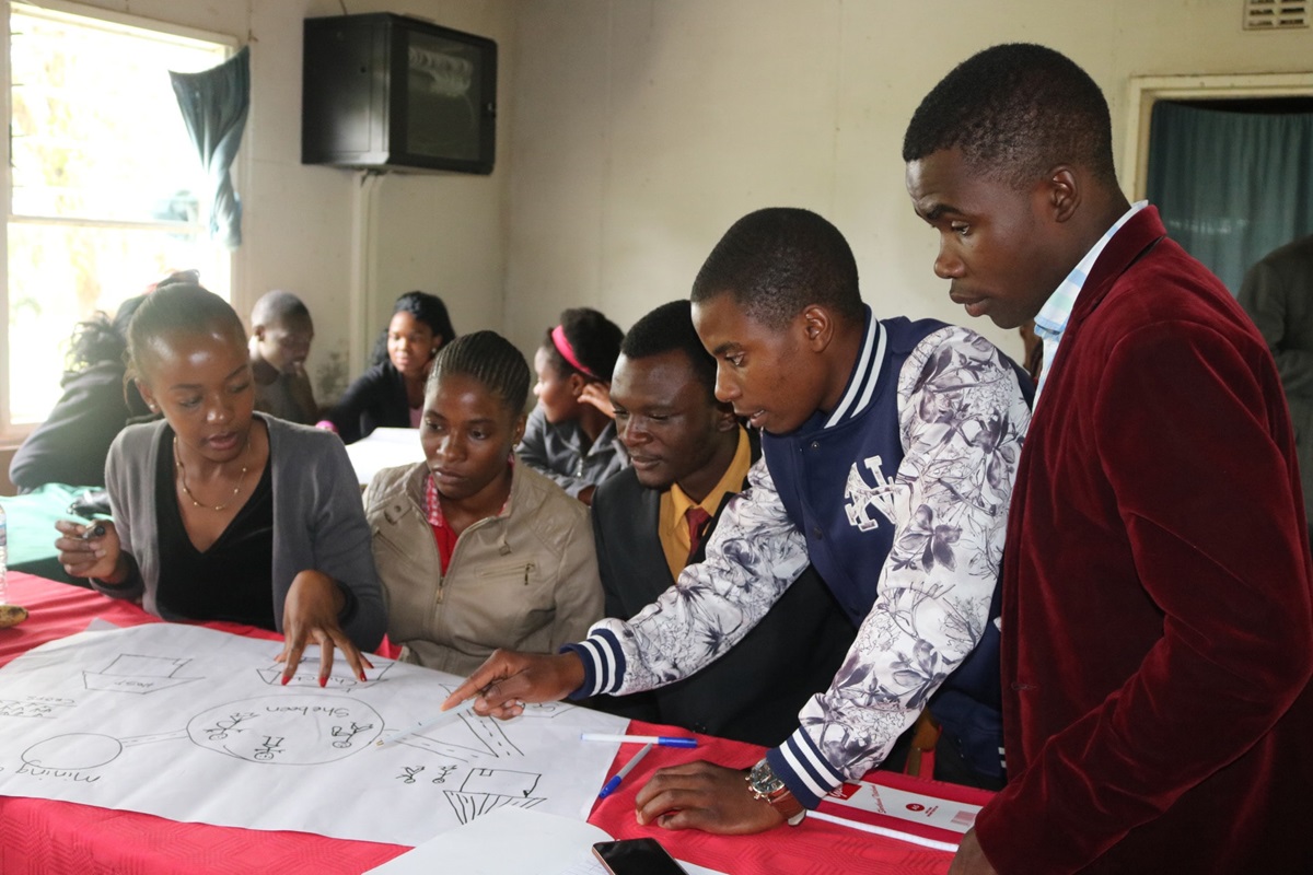 Youth from the East Zimbabwe Annual Conference participate in team-building exercises as part of their training in learning to promote drug-free communities. Photo by Eveline Chikwanah, UM News. Youth from the East Zimbabwe Annual Conference participate in team-building exercises as part of their training in learning to promote drug-free communities. Photo by Eveline Chikwanah, UM News.