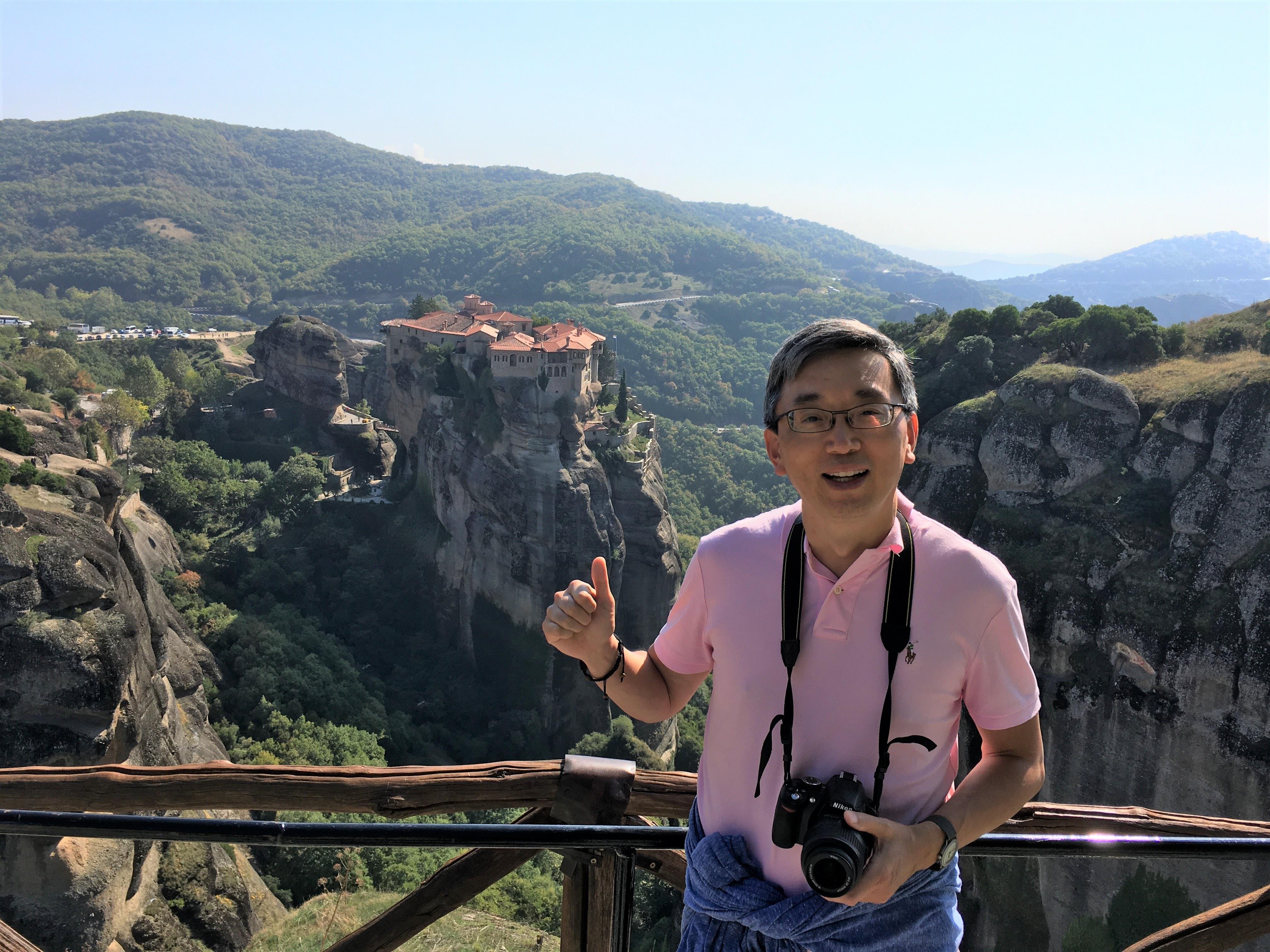 메테오라 수도원 정상에서. 사진 제공, 이형규 목사.