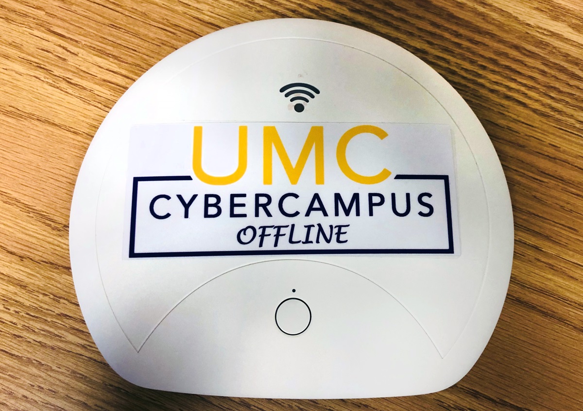 The portable “UMC Cyber Campus Offline” hotspot device provides digitalized educational materials to areas without internet access. Photo by the Rev. HiRho Park, United Methodist Board of Higher Education and Ministry.   The portable “UMC Cyber Campus Offline” hotspot device provides digitalized educational materials to areas without internet access. Photo by the Rev. HiRho Park, United Methodist Board of Higher Education and Ministry.