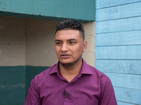 The Rev. Héctor Mauricio Rodríguez Lainez, pastor at Aposento Alto United Methodist in Fuerzas Unidas, Honduras, often goes walking around his dangerous neighborhood.