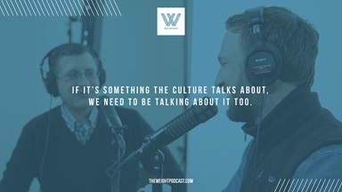 The Revs. Eddie Rester (left) and Chris McAlilly produce an episode of “The Weight,” a podcast that discusses serious issues facing The United Methodist Church and society at large. Both are pastors at Oxford University (Miss.) United Methodist Church. Photo courtesy of “The Weight.” The Revs. Eddie Rester (left) and Chris McAlilly produce an episode of “The Weight,” a podcast that discusses serious issues facing The United Methodist Church and society at large. Both are pastors at Oxford University (Miss.) United Methodist Church. Photo courtesy of “The Weight.”