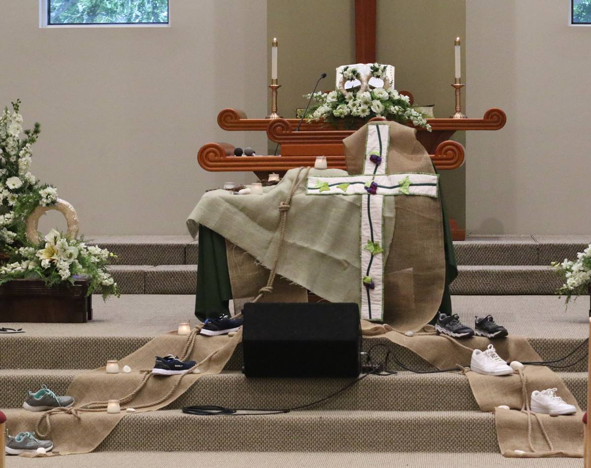 2019년 연합감리교 한인총회 제단의 모습. 사진, 김응선 목사, 연합감리교뉴스.