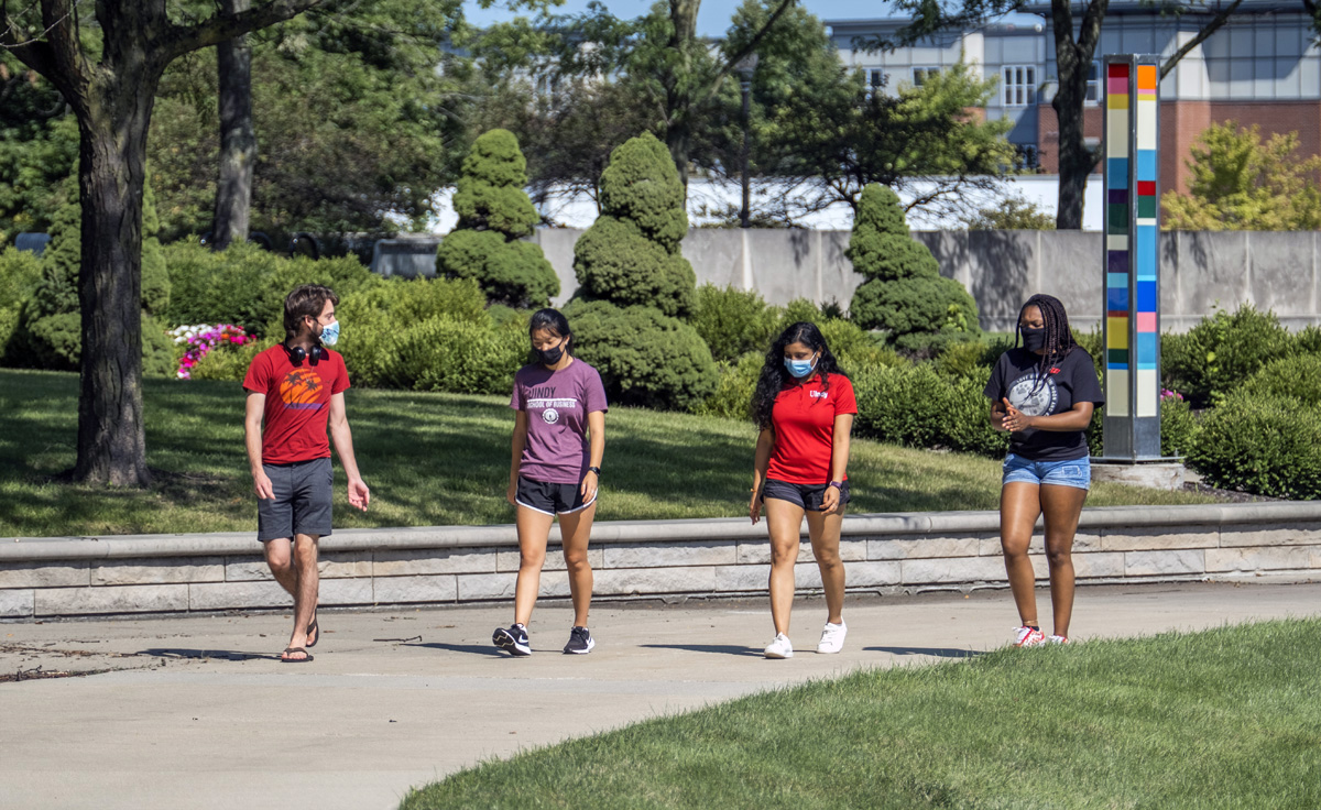 The University of Indianapolis, a United Methodist-related school, is reopening for fall term, but with mask-wearing and a range of other safety protocols in place as the COVID-19 pandemic continues. Photo by Luke Cooley, University of Indianapolis.