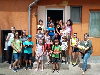 Children from the United Methodist congregation in Debrecen, Hungary, gathered for vacation Bible school in a new building recently bought by the church council. Photo courtesy of the Rev. László Khaled.  Children from the United Methodist congregation in Debrecen, Hungary, gathered for vacation Bible school in a new building recently bought by the church council. Photo courtesy of the Rev. László Khaled.