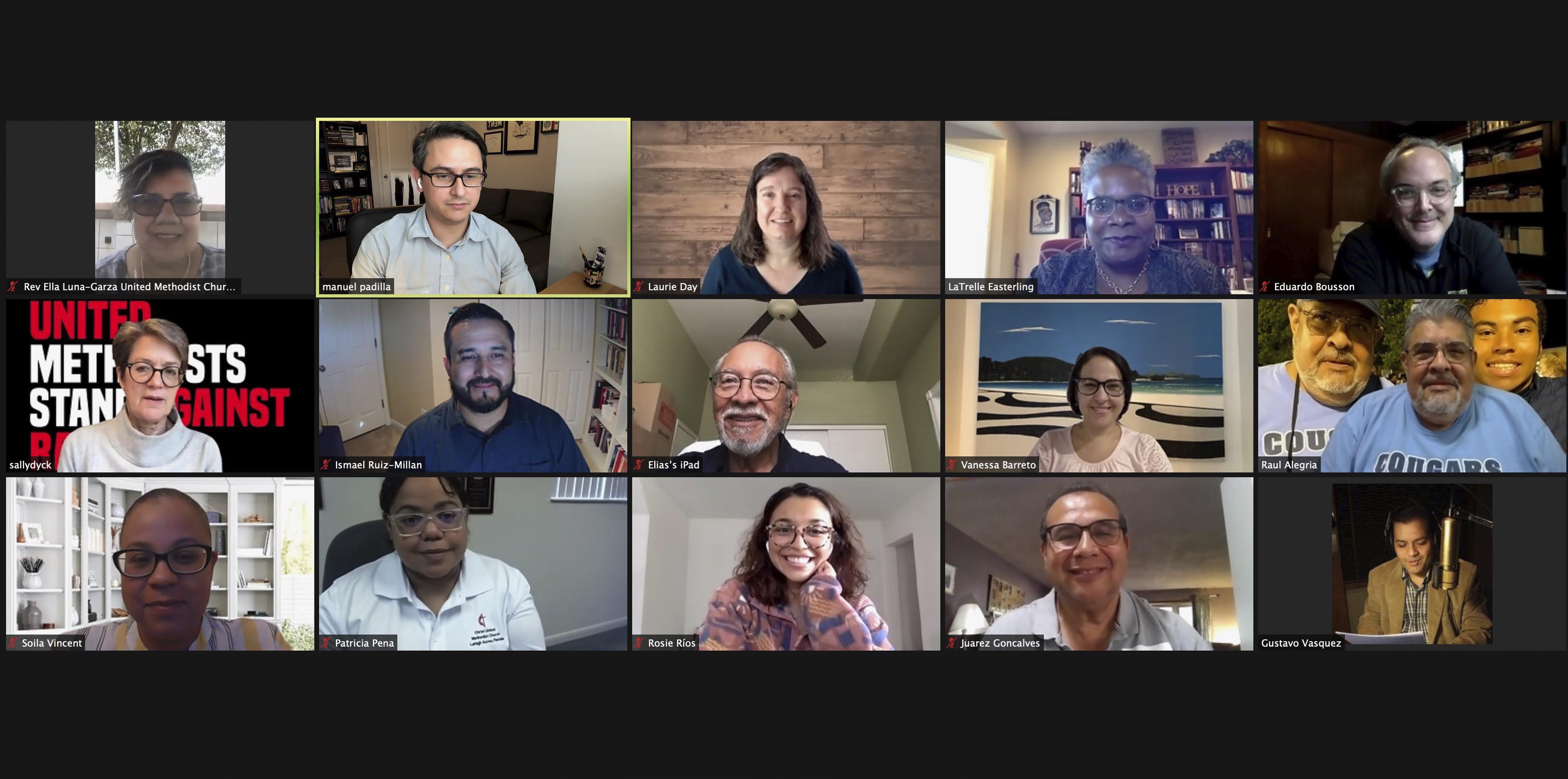 Entre el 22 y 23 de octubre la junta directiva del PNMHL estuvo reunida de manera virtual. Captura de pantalla cortesía de Manuel Padilla , PNMHL.