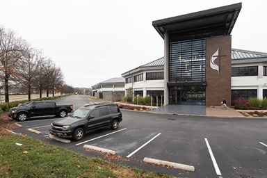 The parking lot of the United Methodist Publishing House in Nashville, Tenn., stands mostly empty on Monday, Dec. 14, 2020. Employees have worked remotely during the COVID-19 pandemic. The health emergency also has caused Publishing House revenues to drop, prompting layoffs and a decision to put the headquarters up for sale. Photo by Mike DuBose, UM News. The parking lot of the United Methodist Publishing House in Nashville, Tenn., stands mostly empty on Monday, Dec. 14, 2020. Employees have worked remotely during the COVID-19 pandemic. The health emergency also has caused Publishing House revenues to drop, prompting layoffs and a decision to put the headquarters up for sale. Photo by Mike DuBose, UM News.
