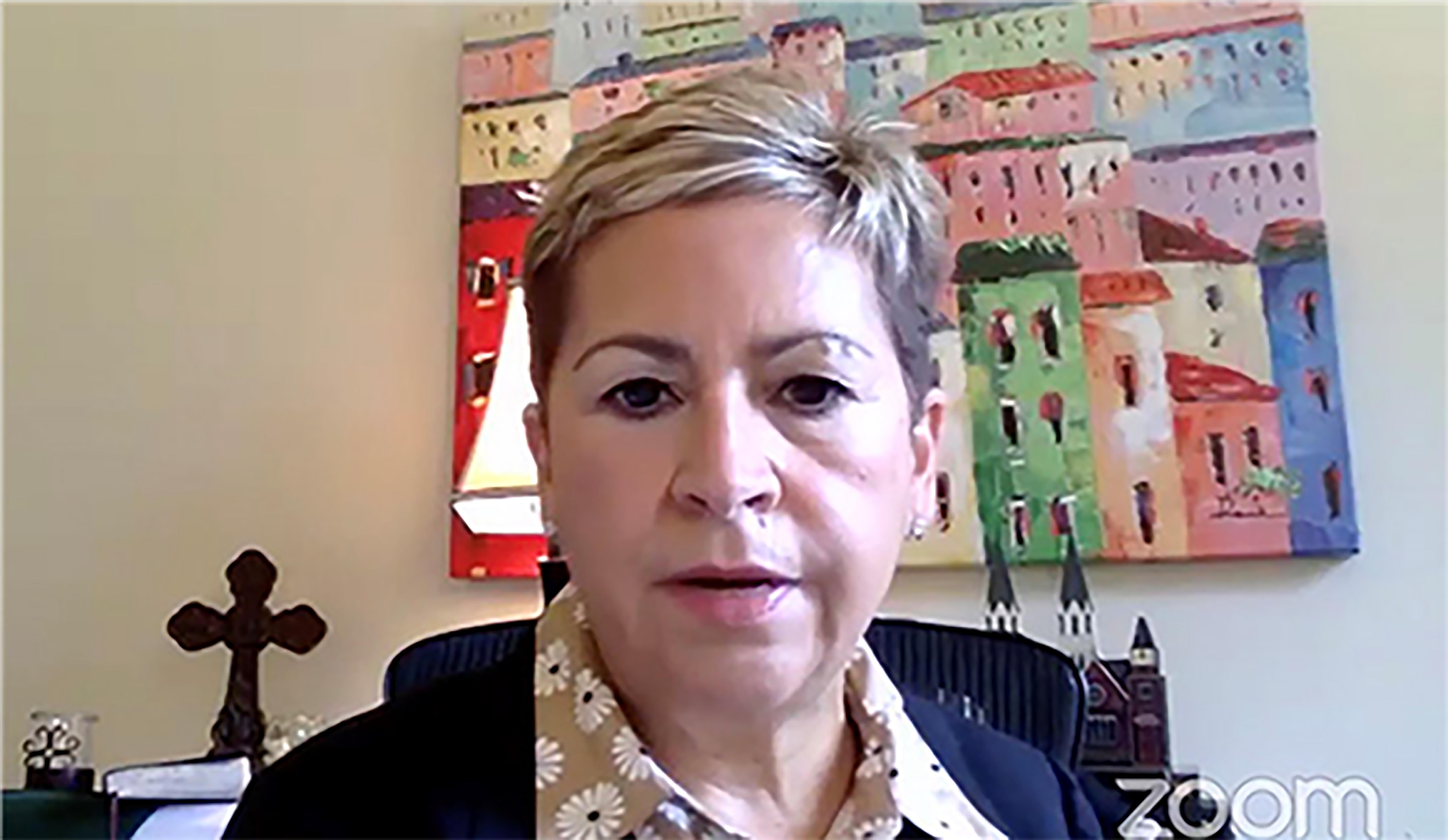 La Obispa Cynthia Fierro Harvey, presidenta del Concilio de Obispos/as, presidirá la reunión Zoom de los/as más de 150 obispos/as de la denominación a nivel mundial. Foto cortesía de Concilio de Obispos/as. 