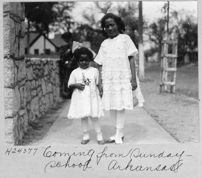 The new PBS documentary “The Black Church: This Is Our Story, This Is Our Song,” makes use of more than 50 historic photos from the United Methodist Commission on Archives and History. The hand-written information on this image reads, “Coming from Sunday School. Arkansas.” Photo courtesy of the United Methodist Commission on Archives and History.