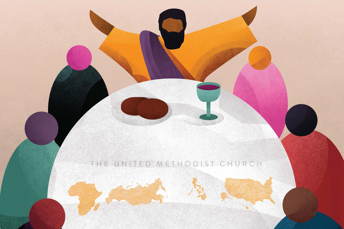 An international group of General Conference delegates invited fellow United Methodists to envision a better way to be the church. Based in part on that feedback, the group is unveiling a new vision map offering ways to make room for all at God’s table. Graphic courtesy of Out of Chaos, Creation.