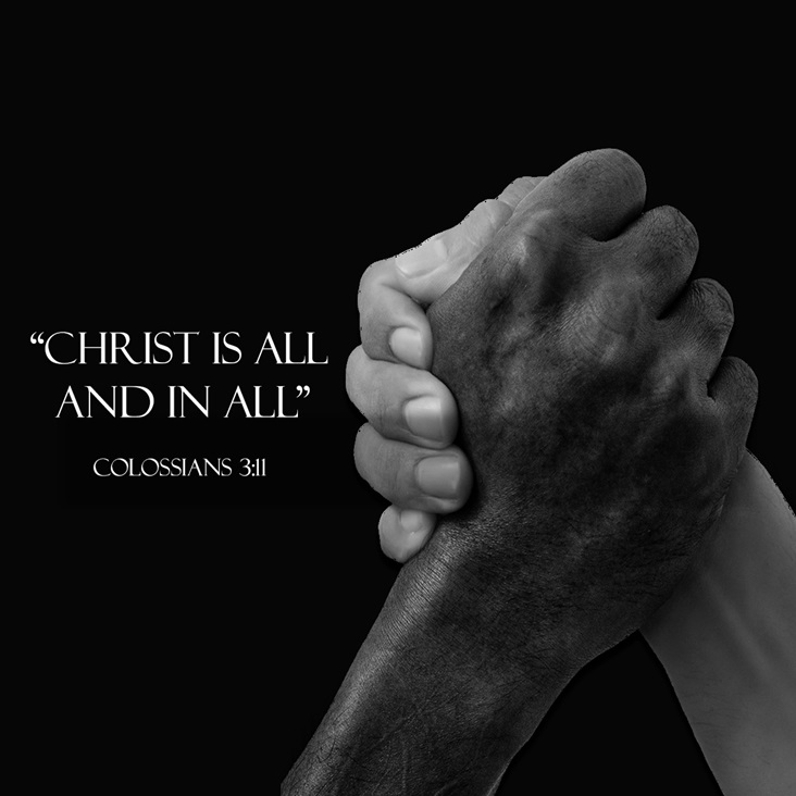 We Are One Family: Personal Encournters with Racism is a series of commentaries of personal experience with racism and the intersection of faith and justice. Hands image by truthseeker08 courtesy of Pixabay; graphic by Laurens Glass, UM News.