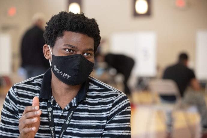 Joshua Ivare is a second-year medical student at Meharry Medical College in Nashville, Tenn. Photo by Mike DuBose UM News.