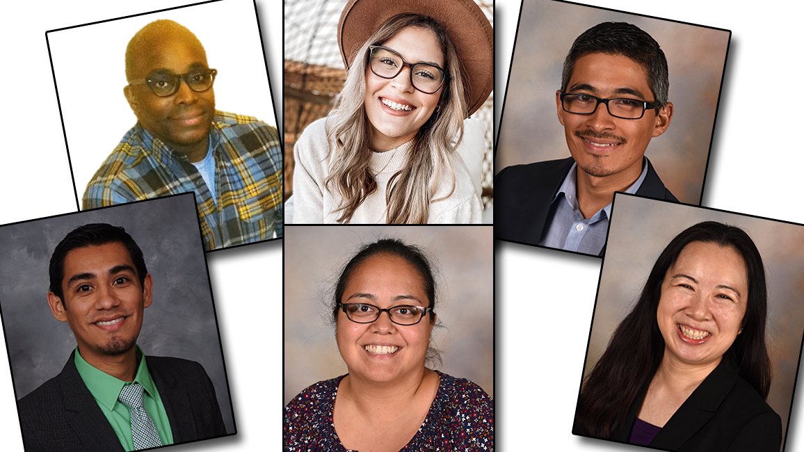 En la fila superior de izquierda a derecha: Rev. Montreal Martin, Revda. Rosedanny Ortiz y Rev. Carlos Ramirez. En la fila inferior de izquierda a derecha: Rev. David Rangel, Revda. Martha Valencia y la Revda. Silvia Wang. Foto cortesía de la Conferencia Anual del Norte de Tejas.