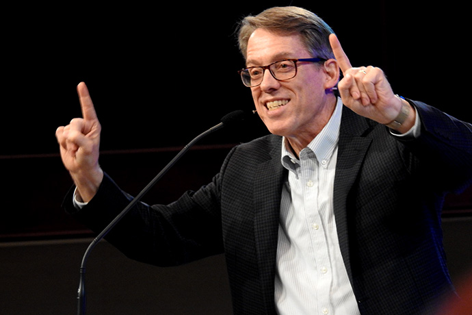 The Rev. Timothy Tennent, president of Asbury Theological Seminary, addresses the Wesleyan Covenant Association's fifth Global Gathering. Photo by Sam Hodges, UM News.