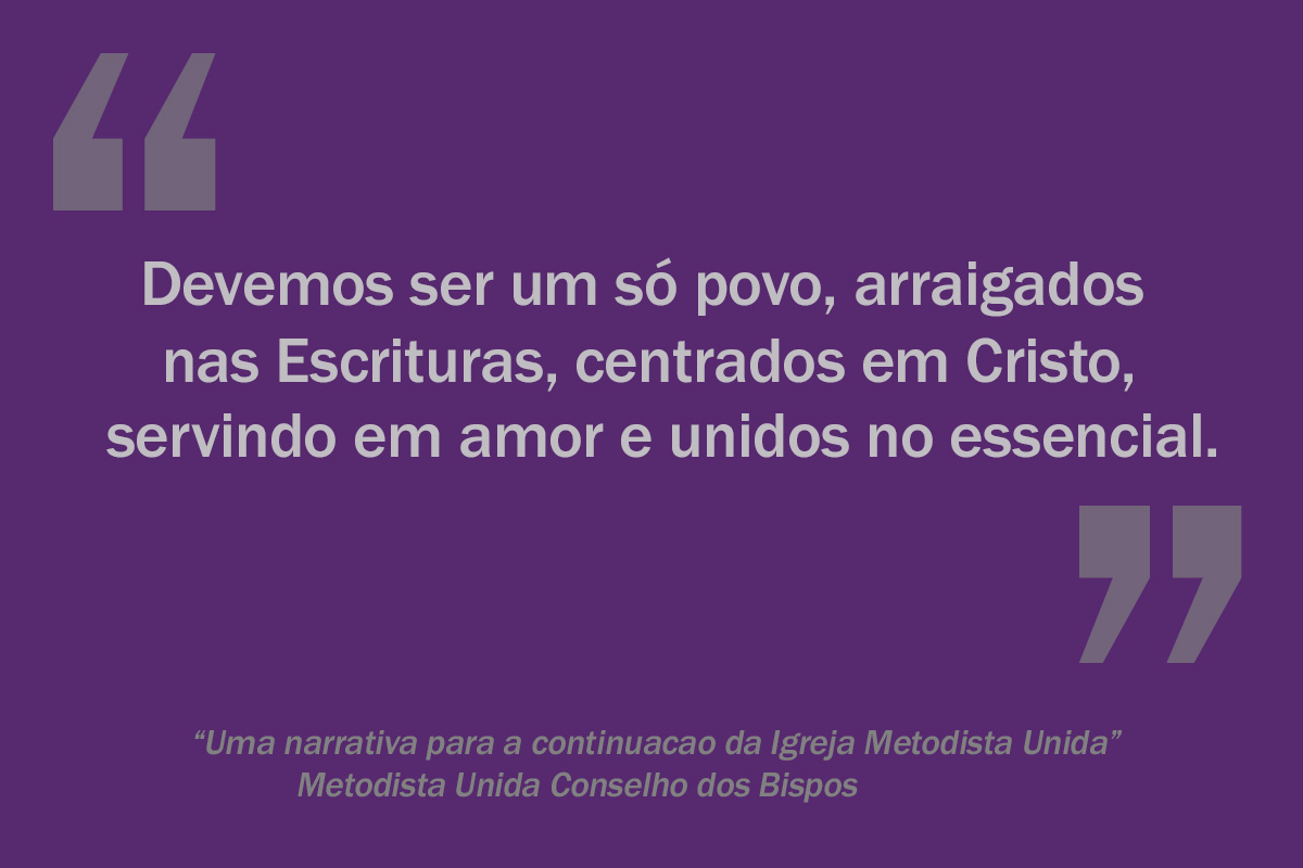 Durante a sua reunião online de 2 a 5 de Novembro, o Conselho dos Bispos aprovou “Uma Narrativa para a Continuação da Igreja Metodista Unida” delineando uma visão para a igreja onde todos terão um lar. Gráfico de Laurens Glass, Noticias da MU.