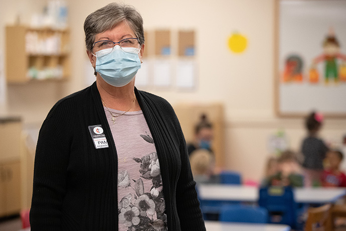 Pam Robinson es codirectora de Dodson Chapel Childcare en la IMU Hermitage. Foto de Mike DuBose, Noticias MU.