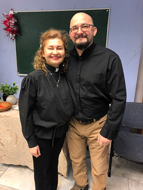 The Revs. Julia and Oleg Starodubets were serving Kyiv United Methodist Church, in Kyiv, Ukraine, in 2020. File photo by John Calhoun, Global Ministries.