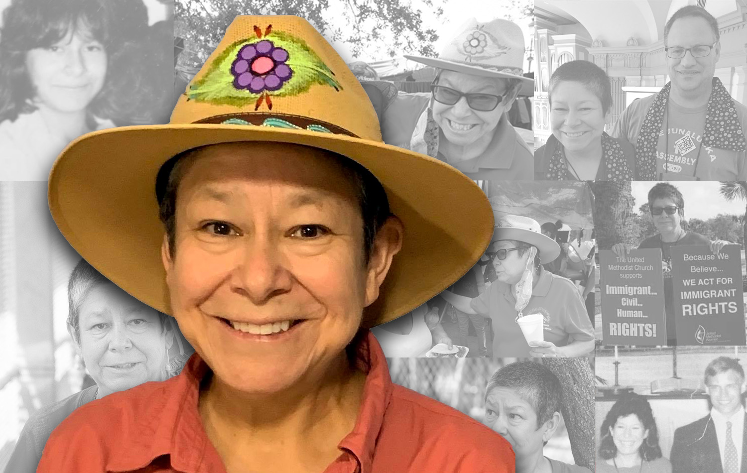 La Diaconisa Cindy Andrade Jhonson, es una de las mujeres de origen y cultura hispano-latina, que ha dejado huella en la vida de muchas personas a las que ha servido, a través de los ministerios de La Iglesia Metodista Unida. Fotocomposición Rev. Gustavo Vasquez, Noticias MU.