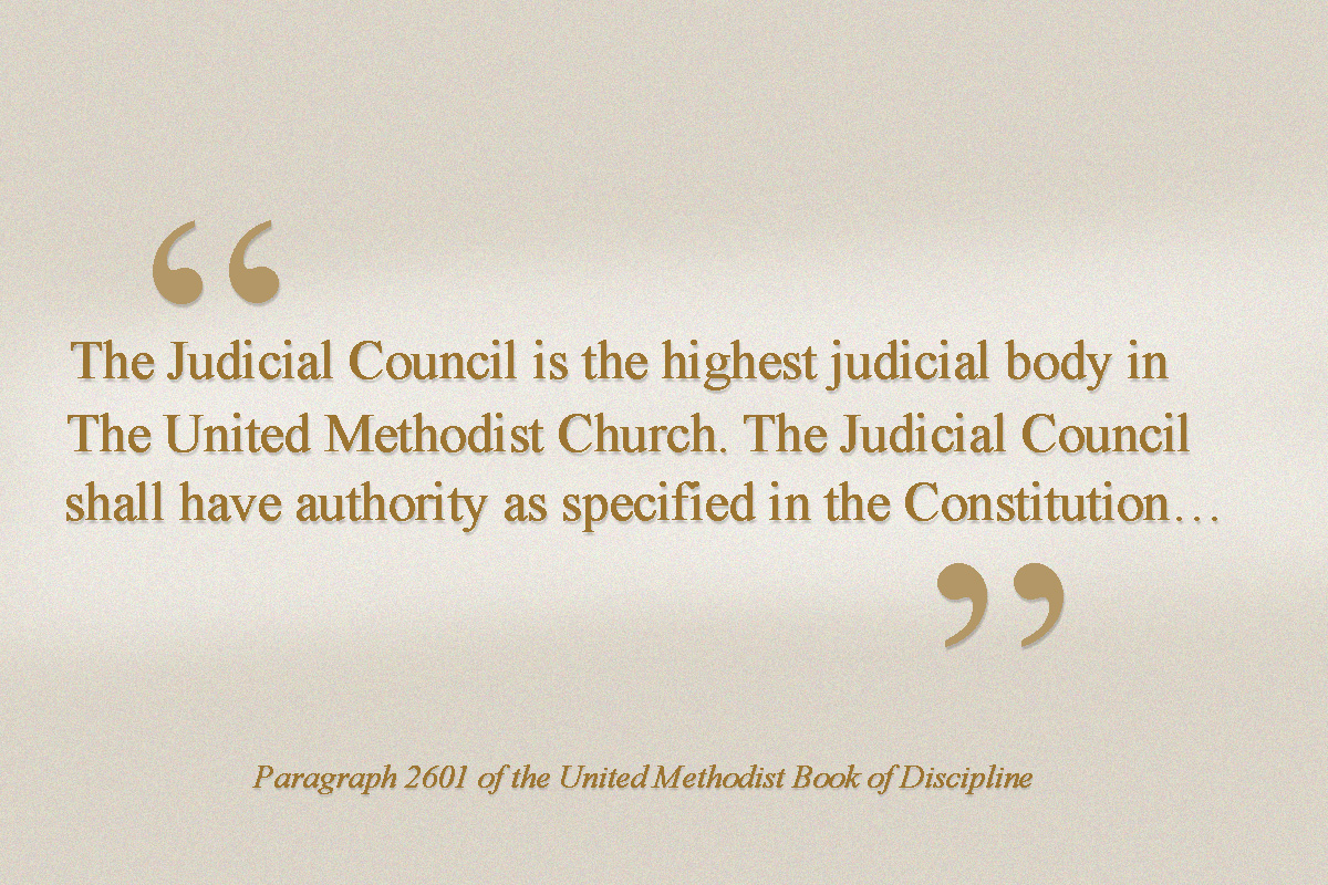 The Judicial Council, The United Methodist Church’s top court, releases four rulings as it continues working through its fall docket. Graphic by Laurens Glass, UM News.