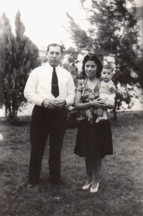The Rev. Luis Castillo Gómez and Rosario Rocha Gómez with baby Roberto in San Antonio, Texas, in late 1946 or early 1947. Roberto Gómez would grow up to be a leading pastor of the Rio Grande Conference, following his father’s example. Photo courtesy of the Gómez family.