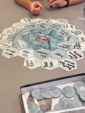 Participants at the August 2022 Hatchathon at St. Andrew United Methodist Church in Highlands Ranch, Colo., work on an exercise to help them get organized with ministries they hope to launch or grow. Photo courtesy of St. Andrew United Methodist Church.