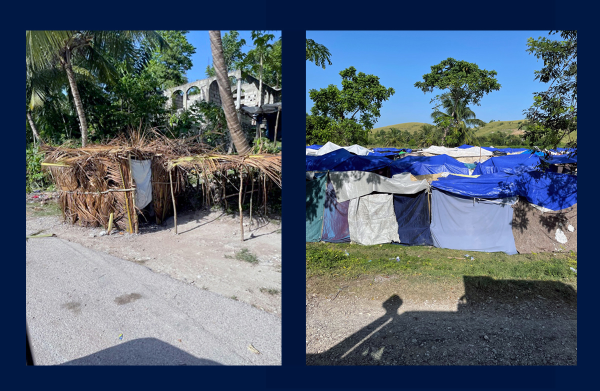 Repeated earthquakes and tropical storms coupled with poverty and widespread crime make it hard for Haitians to rebuild homes. Many people live in temporary shelters. Photos by David Draeger, Methodist Church of Haiti mission volunteer coordinator.