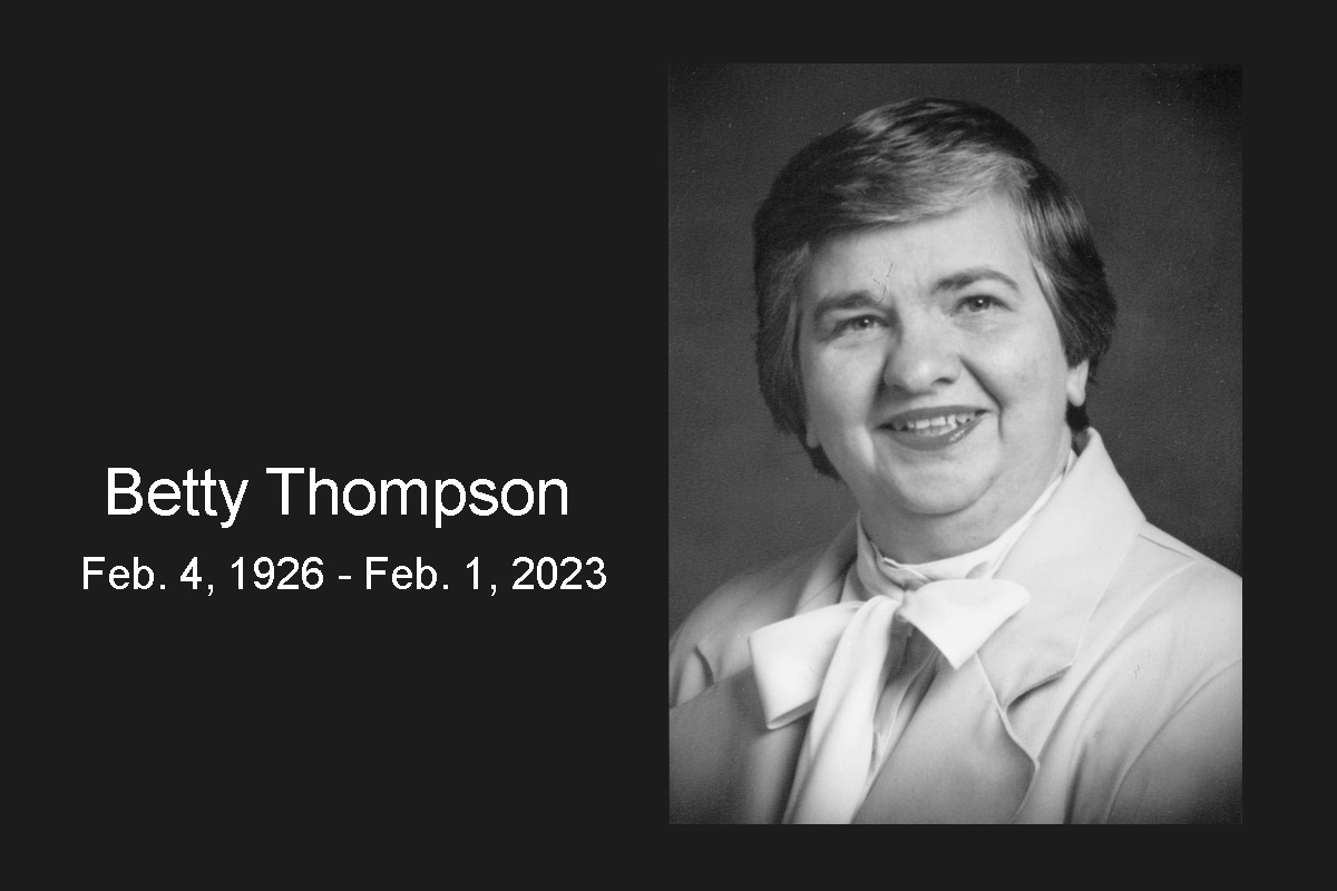 Betty Thompson, a force in religious journalism and communicator for both The United Methodist Church and World Council of Churches, died Feb. 1, 2023, a few days before her 97th birthday. Photo courtesy of the United Methodist Commission on Archives and History.