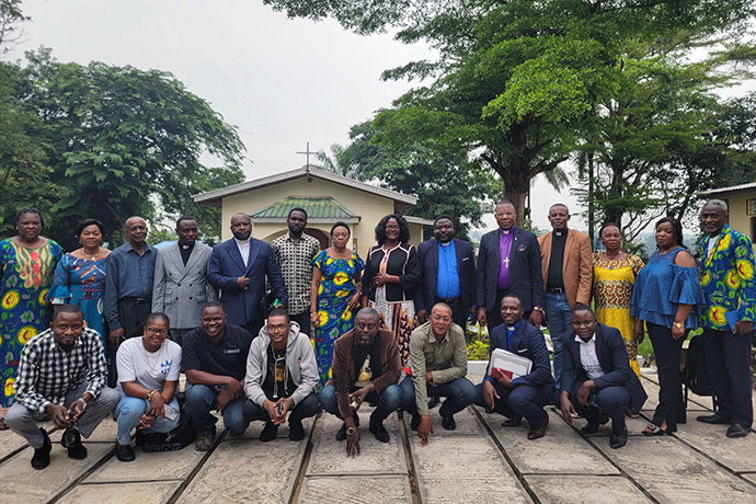 United Methodist Bishop Daniel Lunge and a team from the Central Congo Episcopal Area traveled to Brazzaville, Republic of Congo, to celebrate the launch of John Wesley United Methodist Church, a congregation of about 150 members. The new church is the first step in establishing a United Methodist mission field in the Republic of Congo. Photo by the Rev. Fiston Okito, UM News.