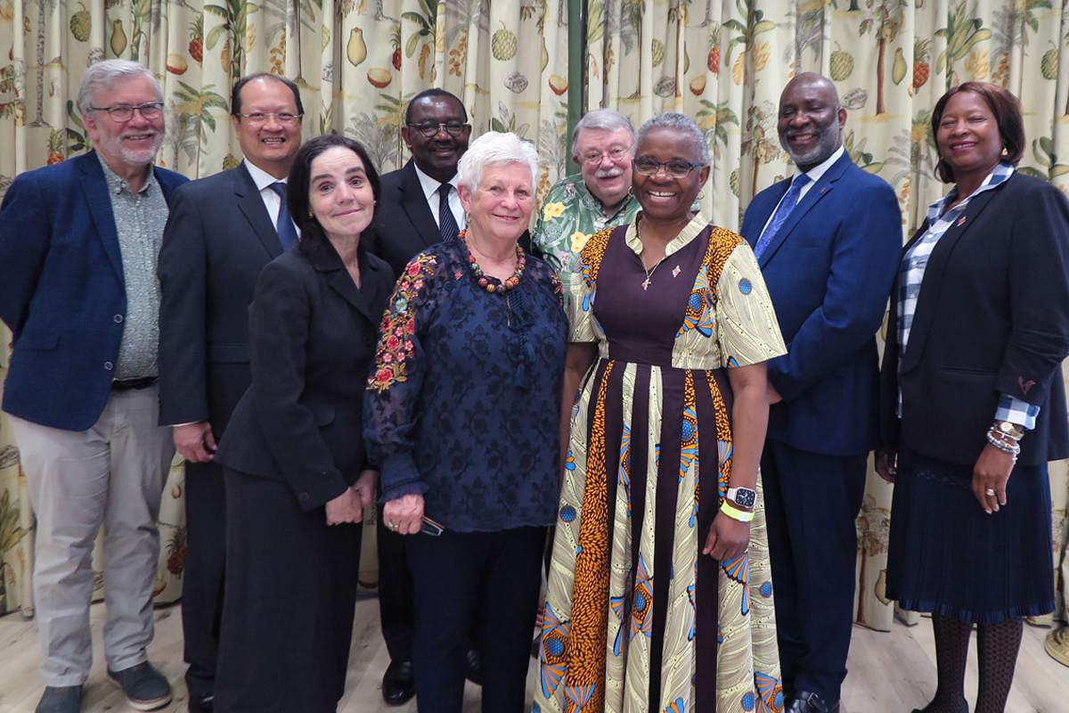 Members of the current Judicial Council. Back row (from left): The Rev. Øyvind Helliesen, the Rev. Luan-Vu Tran, N. Oswald Tweh Sr., W. Warren Plowden Jr., the Rev. Dennis Blackwell and Lidia Gulele. Front row (from left): Beth Capen, Deanell Reece Tacha and the Rev. J. Kabamba Kiboko. Photo by Heather Hahn, UM News.