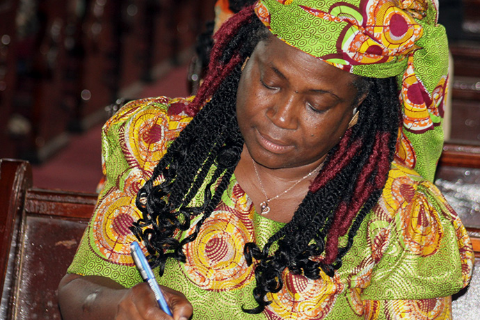 Muriel V. Nelson, president of the Liberia Conference’s women’s organization, is co-chair of a special committee discussing the future path of the conference. She is a member of the Africa Initiative, which favors disaffiliation from The United Methodist Church. Photo by E Julu Swen, UM News.