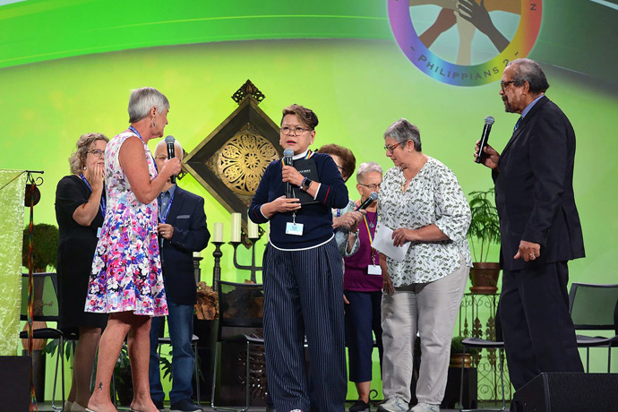 Actors take the stage during the June 9-12 Wisconsin Annual Conference to illustrate and spark discussion about racial attitudes. Photo courtesy of the Wisconsin Annual Conference.