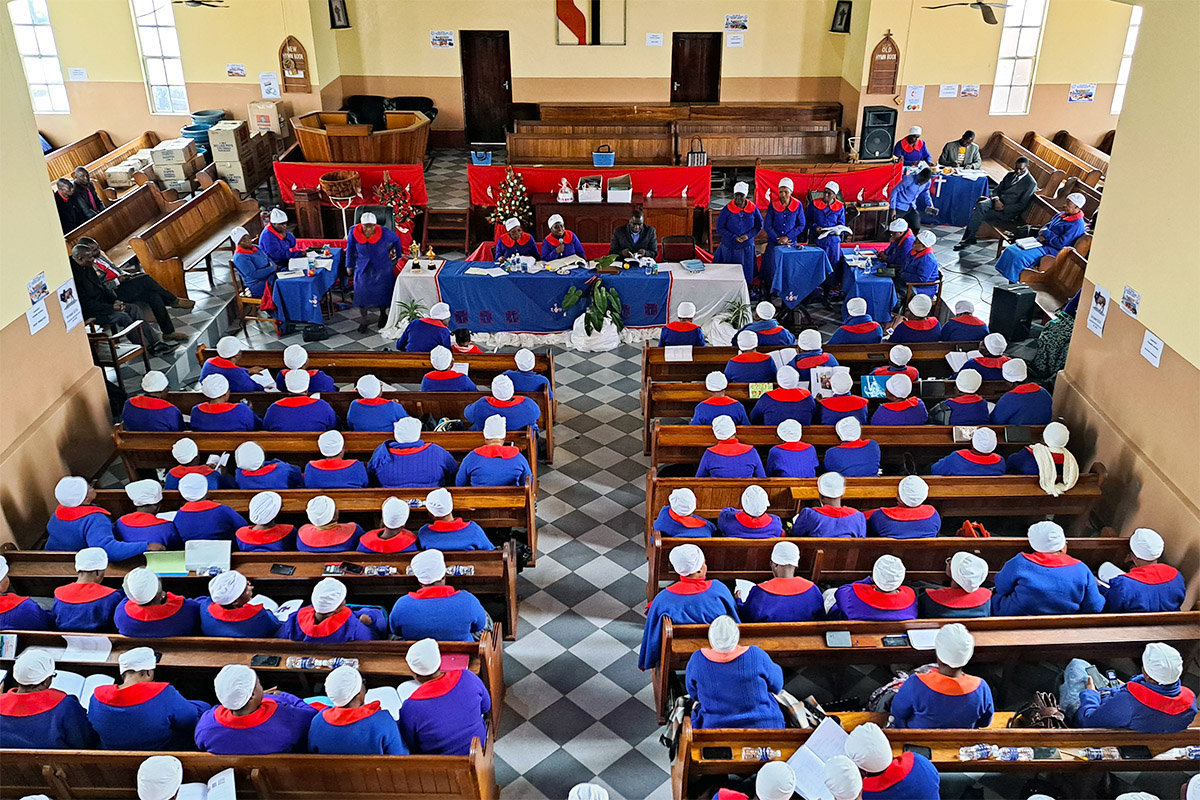 Members of the Mutare District’s women’s organization celebrate the group’s unwavering commitment to education during their district conference at Hilltop United Methodist Church in Mutare, Zimbabwe. Representatives from urban and rural circuits highlighted their accomplishments in establishing scholarship programs and providing educational opportunities to underprivileged children. Photo by Priscilla Muzerengwa, UM News. 