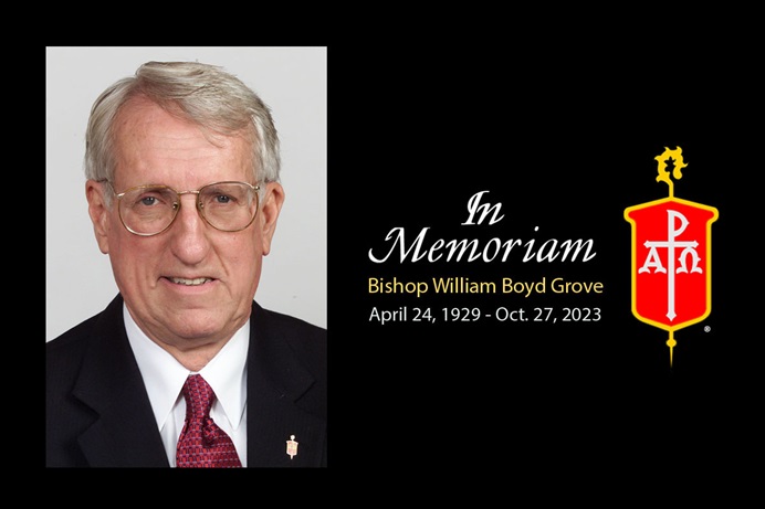 Retired Bishop William Boyd Grove died Oct. 27, in Johnson City, Tenn. The longtime United Methodist leader was a hymn writer, social justice advocate, encourager of pastors and the first ecumenical officer of the Council of Bishops. Photo by Mike DuBose, UM News. Retired Bishop William Boyd Grove died Oct. 27, in Johnson City, Tenn. The longtime United Methodist leader was a hymn writer, social justice advocate, encourager of pastors and the first ecumenical officer of the Council of Bishops. Photo by Mike DuBose, UM News.