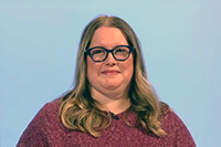 Sara Hotchkiss, General Conference business manager, spoke about the logistics of General Conference travel and meals during an online orientation for delegates and others on Feb. 29-March 1. Screengrab courtesy of United Methodist Communications via Zoom by UM News.