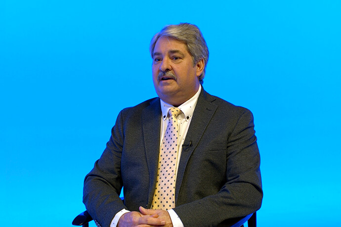Rick King, chief financial officer of the General Council on Finance and Administration, talks during the Feb. 29–March 1 orientation and briefing for delegates hosted by United Methodist Communications and the Secretary of the General Conference. Screengrab courtesy of United Methodist Communications via Zoom by UM News.