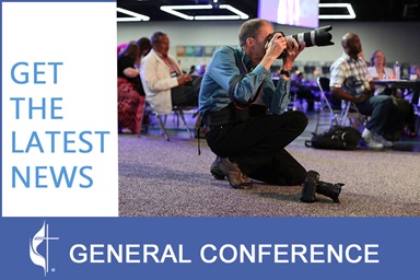 Whether you follow Twitter, Facebook or the United Methodist News site, timely stories on what’s happening at General Conference 2024 will be available. UM News photographer Mike DuBose was captured at work during the 2016 United Methodist General Conference in Portland, Ore. Photo by Kathleen Barry; graphic by Laurens Glass, UM News. Whether you follow Twitter, Facebook or the United Methodist News site, timely stories on what’s happening at General Conference 2024 will be available. UM News photographer Mike DuBose was captured at work during the 2016 United Methodist General Conference in Portland, Ore. Photo by Kathleen Barry; graphic by Laurens Glass, UM News.