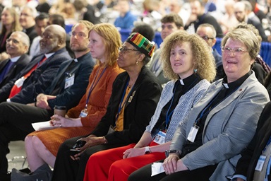 Ecumenical guests join in morning worship on April 30, 2024, during the United Methodist General Conference in Charlotte, N.C. Photo by Mike DuBose, UM News. Ecumenical guests join in morning worship on April 30, 2024, during the United Methodist General Conference in Charlotte, N.C. Photo by Mike DuBose, UM News.